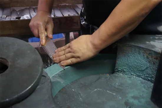 Mango de cerámica de 67 capas y cuchillo de cocina de 1-8 piezas de piedra verde