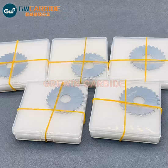 Hoja de sierra circular de carburo de tungsteno de alta eficiencia personalizada de carburo Gw Hoja de sierra Tct de carburo para herramienta de corte